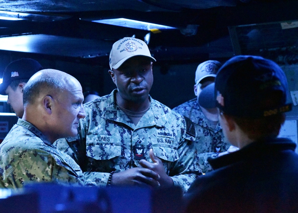 CNO Visits Sailors on USS Rafael Peralta (DDG 115)