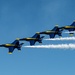 The Blue Angels perform over Pensacola Beach, Florida.