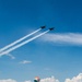 The Blue Angels perform over Pensacola Beach, Florida.