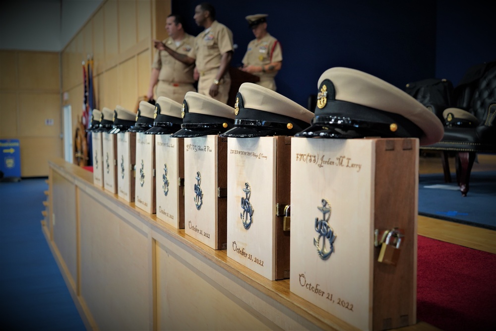 Naval Station Newport Pins Eight New Chiefs