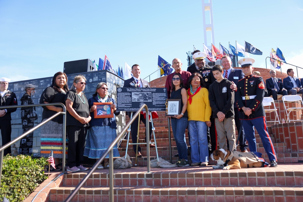 Marines pay tribute to Navajo Code Talkers during Veterans Day ceremony