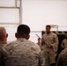 U.S. Marines critique each other during peer evaluated presentation
