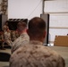 U.S. Marines critique each other during peer evaluated presentation