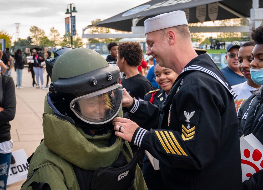 Recruting setup at the Army-Navy Cup XI