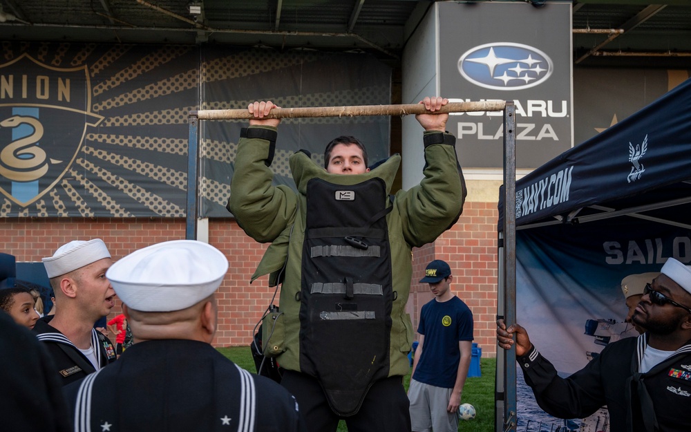 Recruting setup at the Army-Navy Cup XI