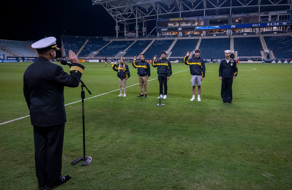 Recruting setup at the Army-Navy Cup XI