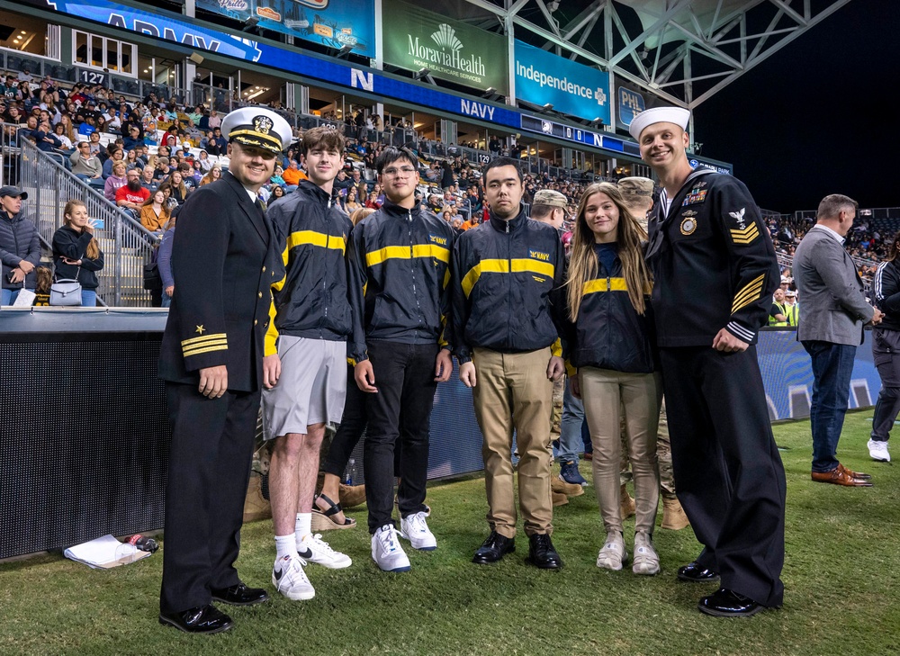 Recruting setup at the Army-Navy Cup XI