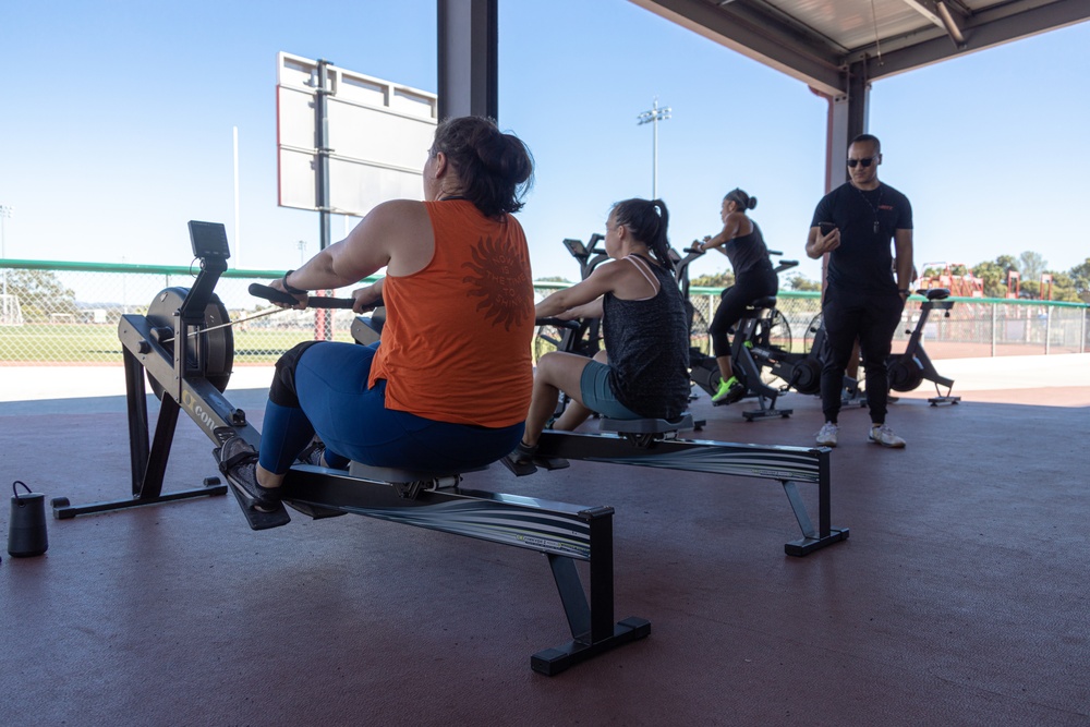 U.S. Marines and Sailors participate in Artemis Program work out