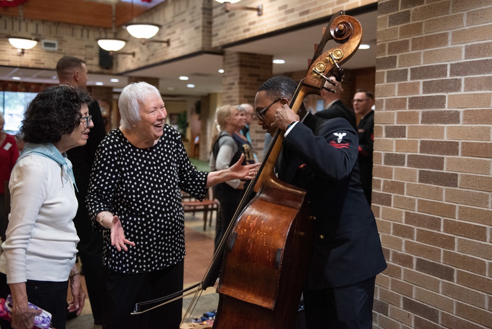 The U.S. Navy Commodores perform at Morningside at the Meadows senior living community.