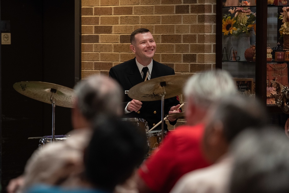 The U.S. Navy Commodores perform at Morningside at the Meadows senior living community.