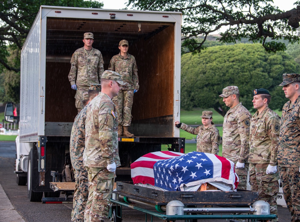 Korean War Disinterment Ceremony