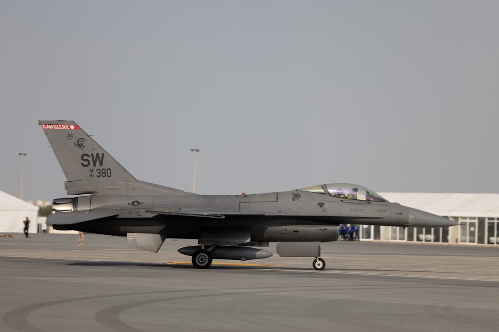 77th Fighter Squadron F-16s Arrive at Bahrain International Airshow 2022