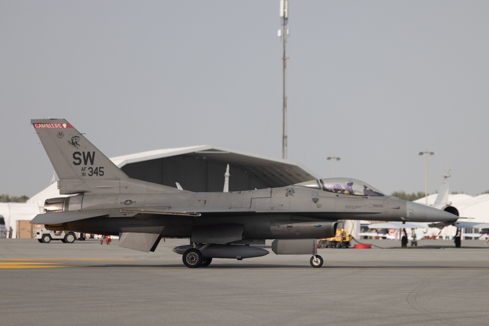 77th Fighter Squadron F-16s Arrive at Bahrain International Airshow 2022