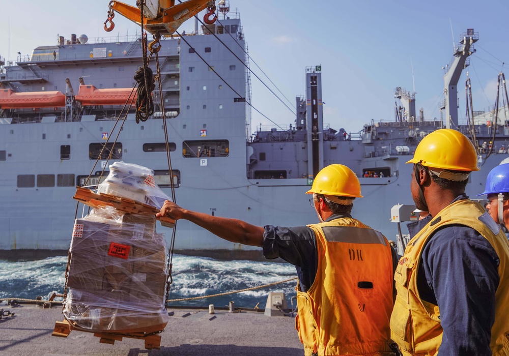 The Sullivans conducts replenishment-at-sea