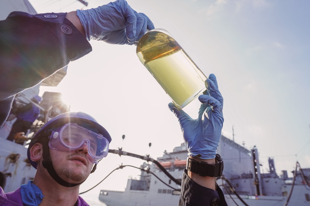 The Sullivans conducts replenishment-at-sea