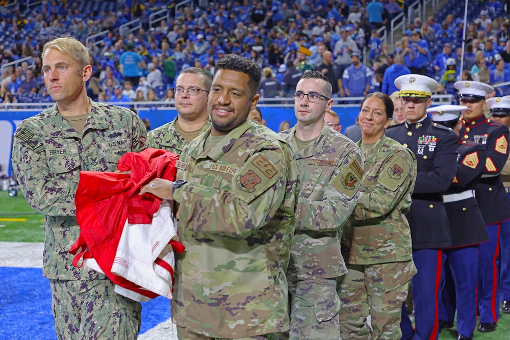 Michigan Military Members Honored at Detroit Lions Game