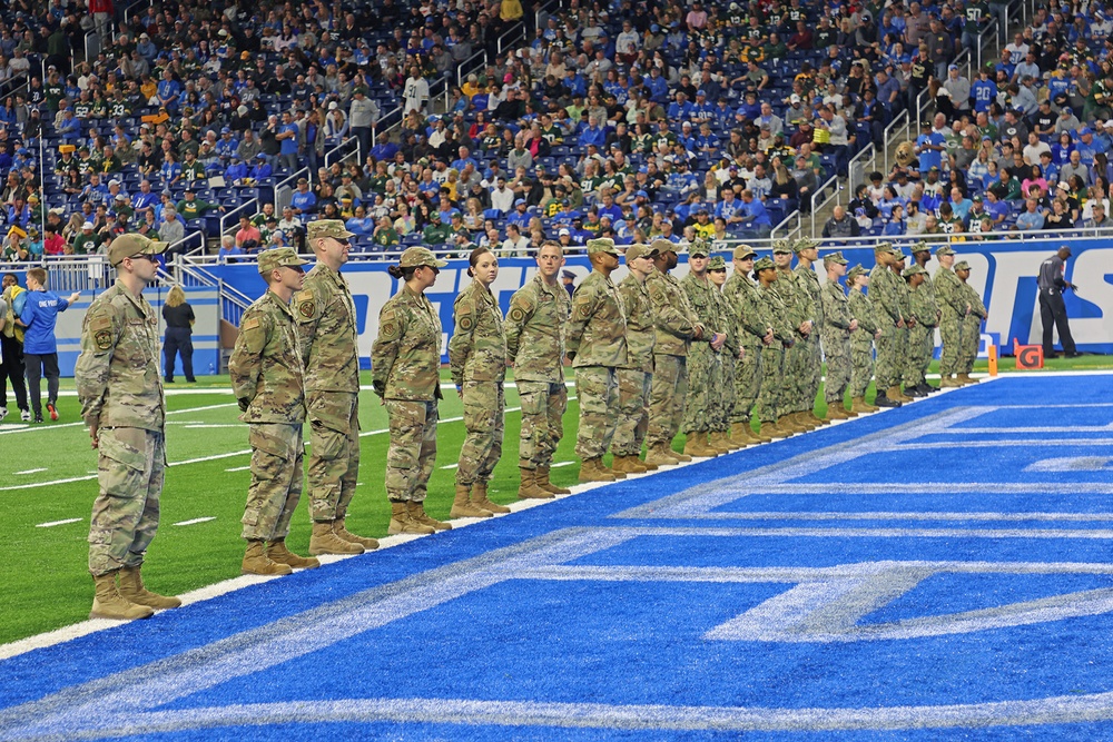 Michigan Military Members Honored at Detroit Lions Game