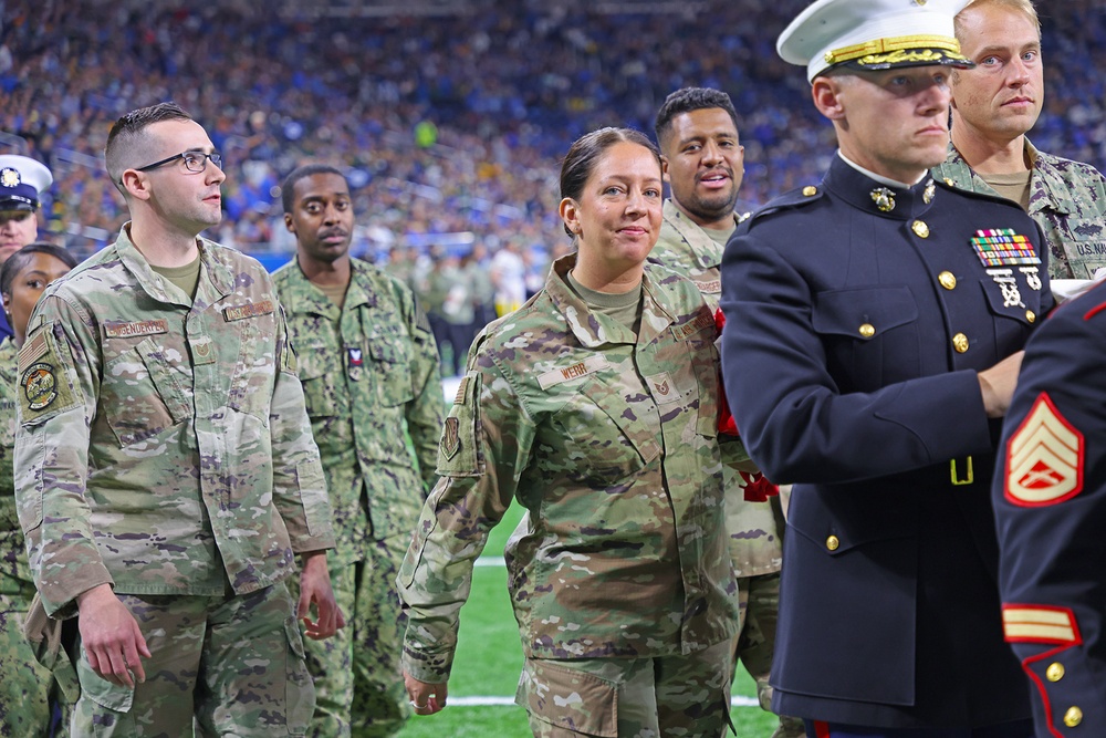 Michigan Military Members Honored at Detroit Lions Game