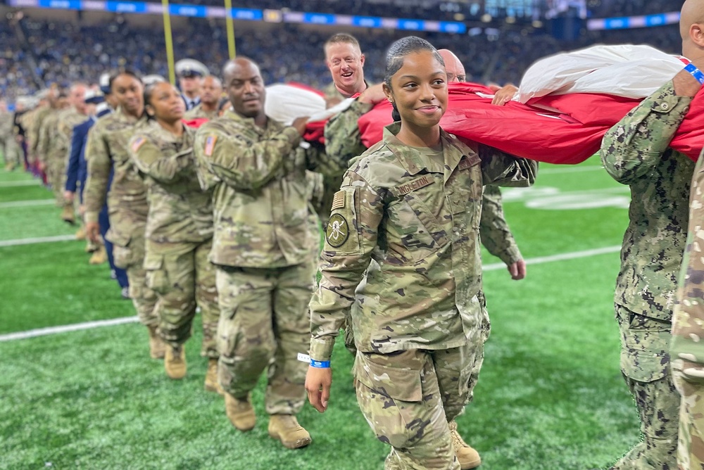 Michigan Military Members Honored at Detroit Lions Game