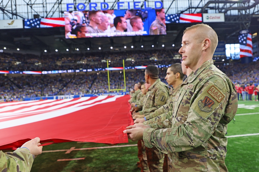 Michigan Military Members Honored at Detroit Lions Game