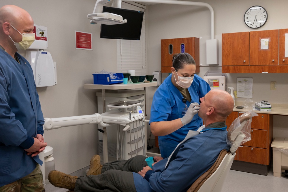 47th Flying Training Wing Leadership visit the 47th Operational Medical Readiness Squadron Dental Clinic