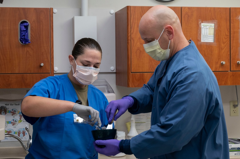 47th Flying Training Wing Leadership visit the 47th Operational Medical Readiness Squadron Dental Clinic