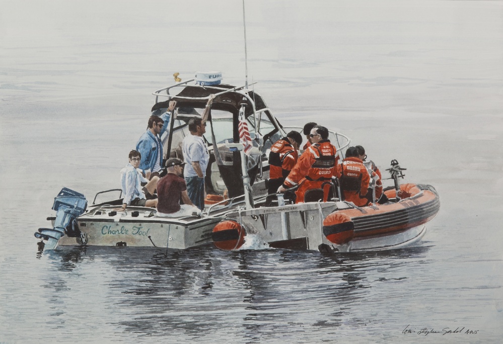 US Coast Guard Art Program 2013 Collection, Ob ID # 201308, &quot;Safety check,&quot; Louis Stephen Gadal (8 of 29)