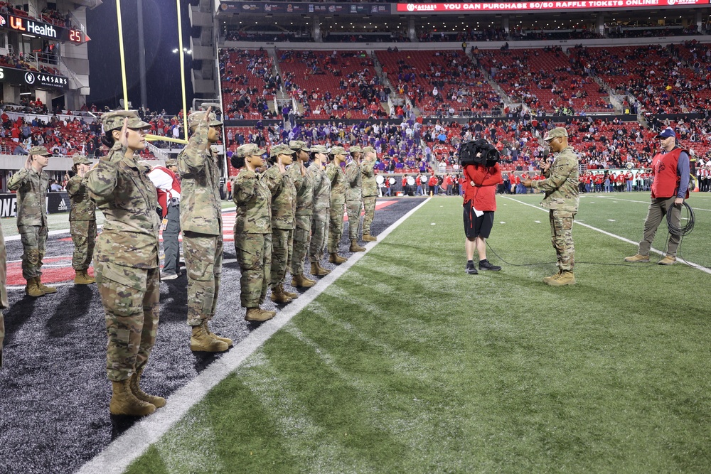 1st TSC conducts mass reenlistment at Cardinal Stadium