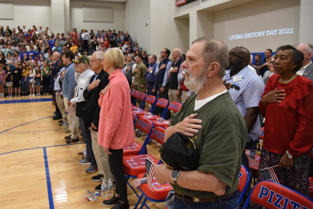 Lt. Col. Matt Driskill Speaks at a Veterans Day Assembly