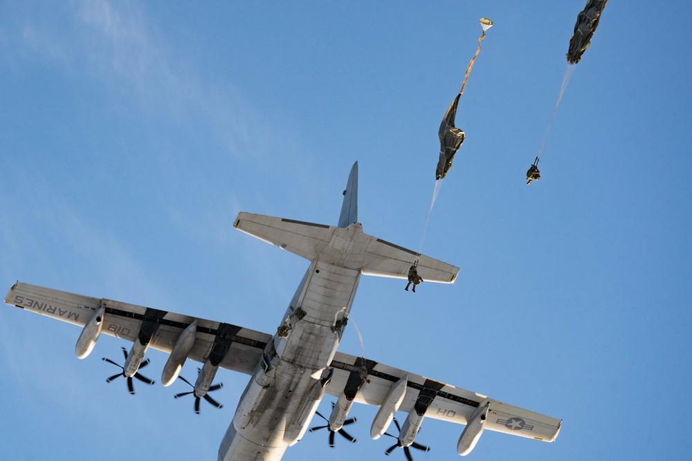 USMC Reserves KC-130J supports 11th Airborne Jump