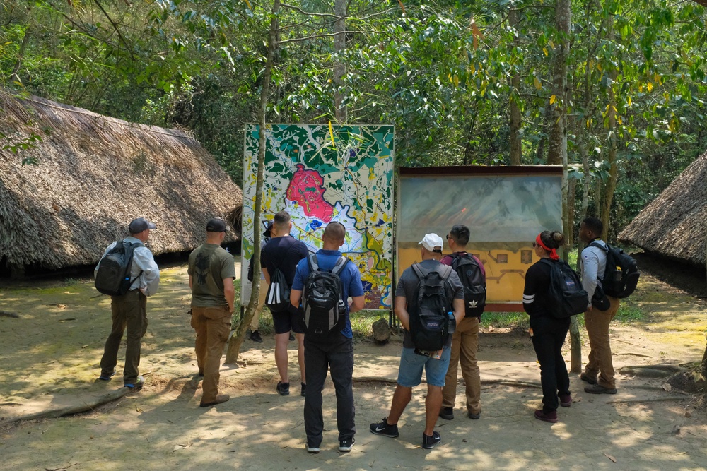 MSGs visit Viet Cong tunnels in Vietnam