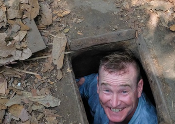 MSGs visit Viet Cong tunnels in Vietnam