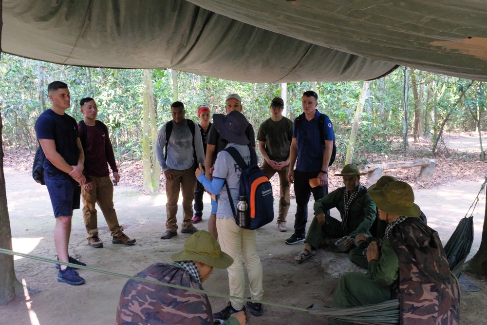 MSGs visit Viet Cong tunnels in Vietnam