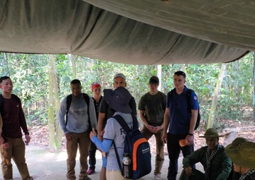 MSGs visit Viet Cong tunnels in Vietnam
