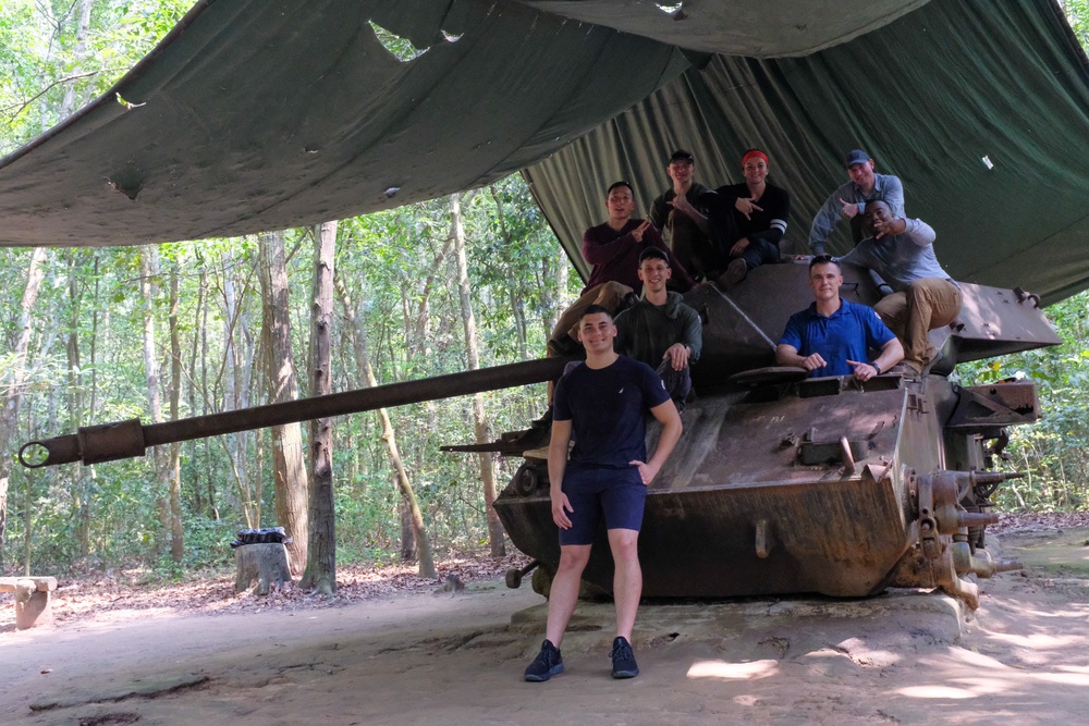 MSGs visit Viet Cong tunnels in Vietnam