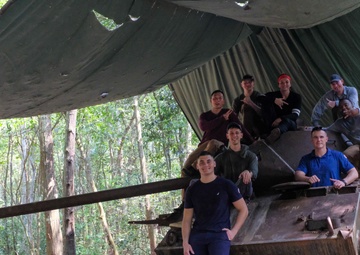 MSGs visit Viet Cong tunnels in Vietnam