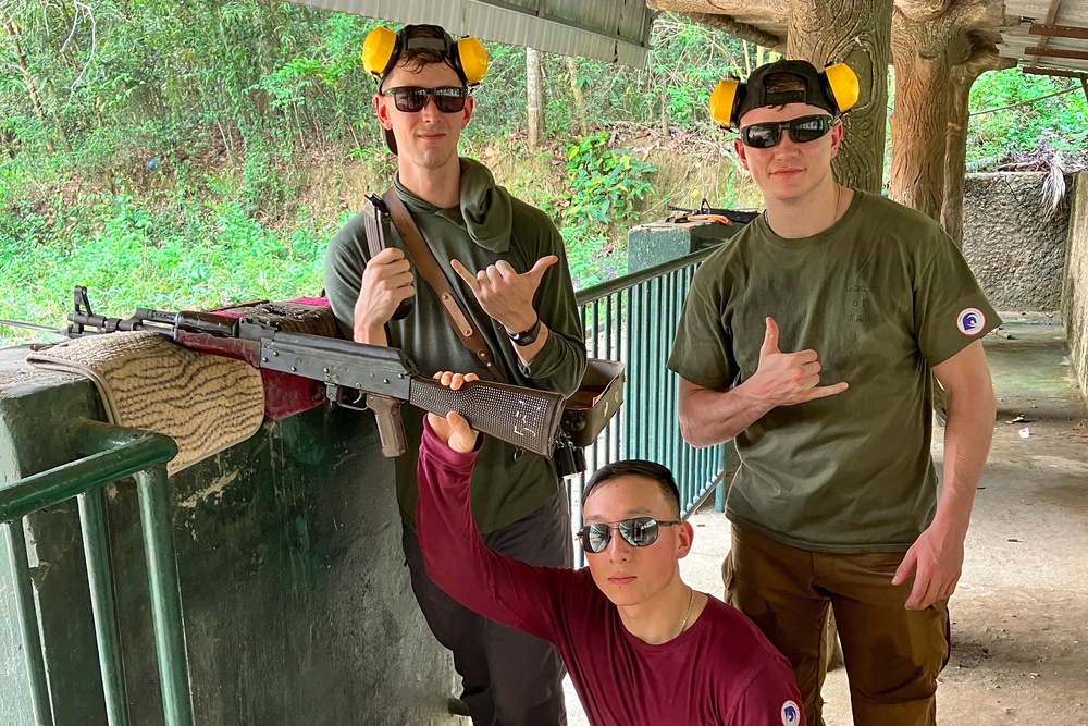 MSGs visit Viet Cong tunnels in Vietnam
