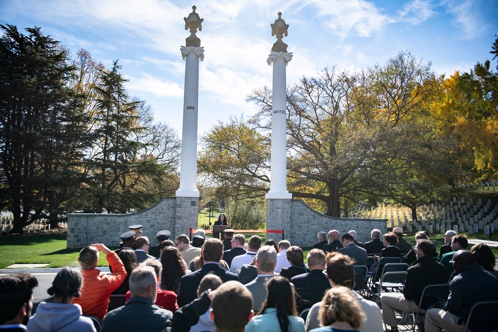 A Ribbon-cutting Ceremony for the Reopening of Ord and Weitzel Gate is Held at Arlington National Cemetery