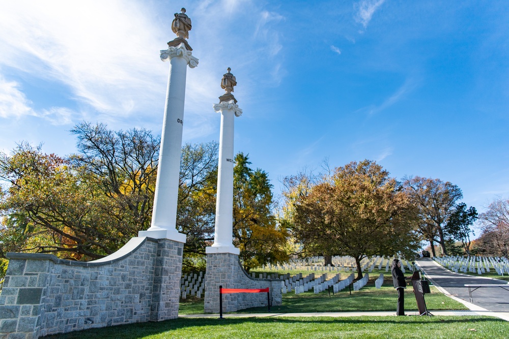 A Ribbon-cutting Ceremony for the Reopening of Ord and Weitzel Gate is Held at Arlington National Cemetery