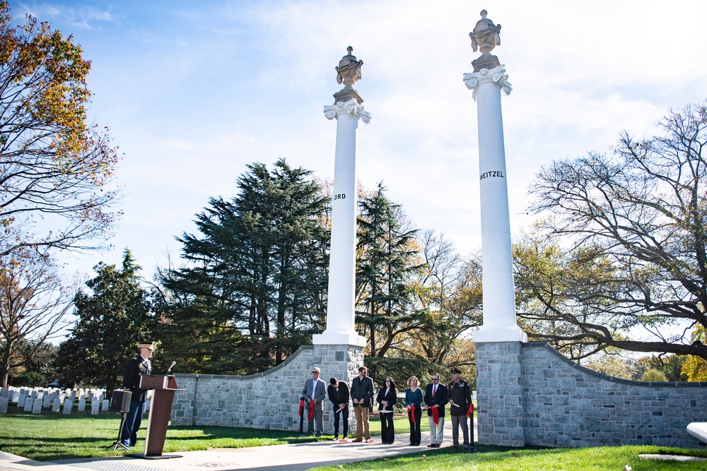 A Ribbon-cutting Ceremony for the Reopening of Ord and Weitzel Gate is Held at Arlington National Cemetery