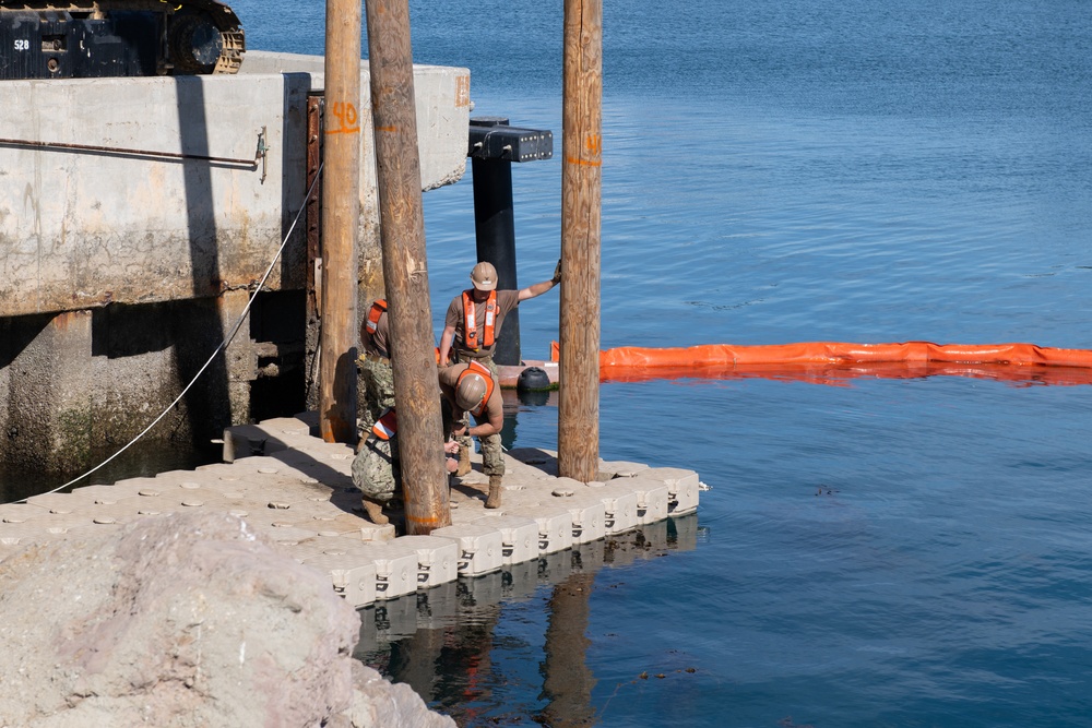 NMCB 3 Drives Piles During Port Damage Repair Evolution