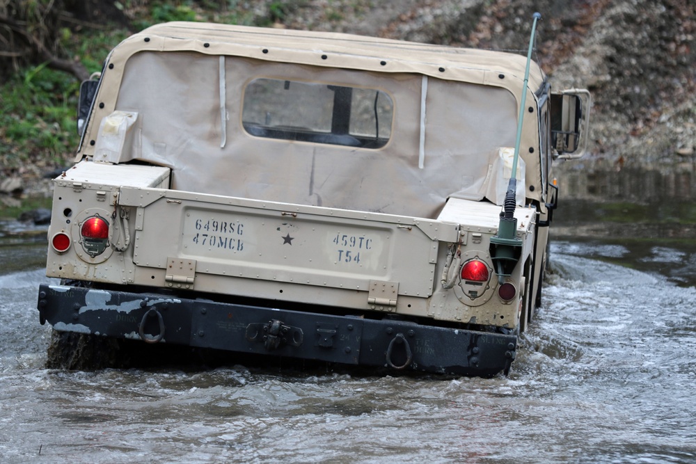 U.S. Army Reserve Soldiers execute driver's training at Joliet Training Area