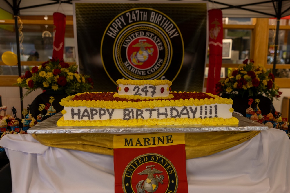 2nd Marine Logistics Group celebrates 247th Marine Corps birthday at French Creek mess hall