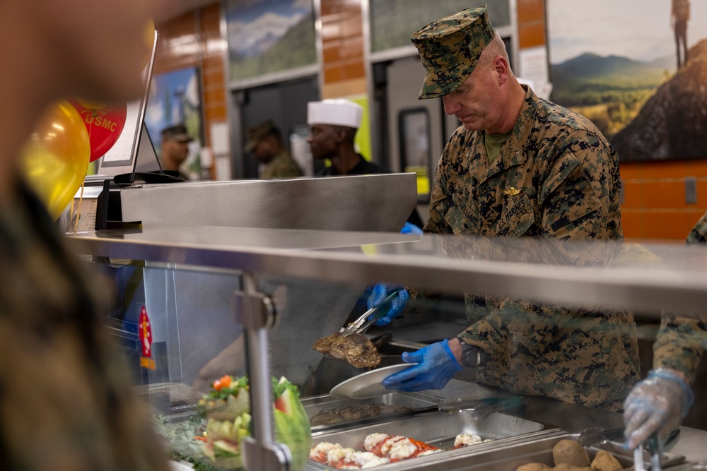 2nd Marine Logistics Group celebrates 247th Marine Corps birthday at French Creek mess hall