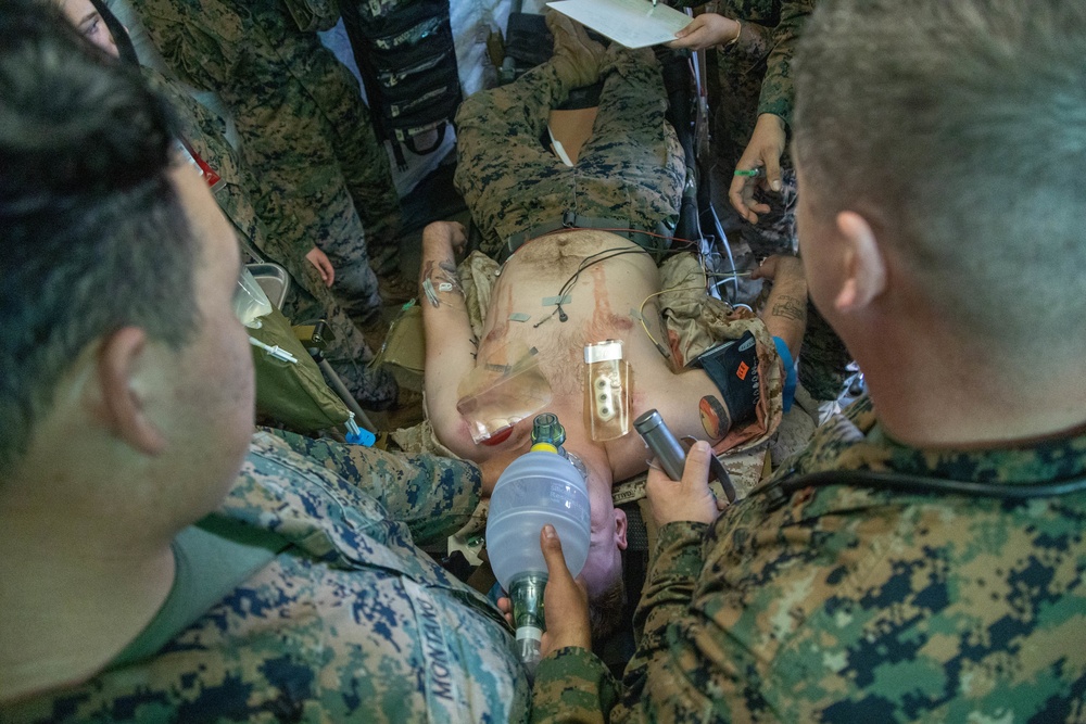 Bravo Surgical Company, 3d Medical Battalion, conducts a Shock Trauma Exercise, MCBH