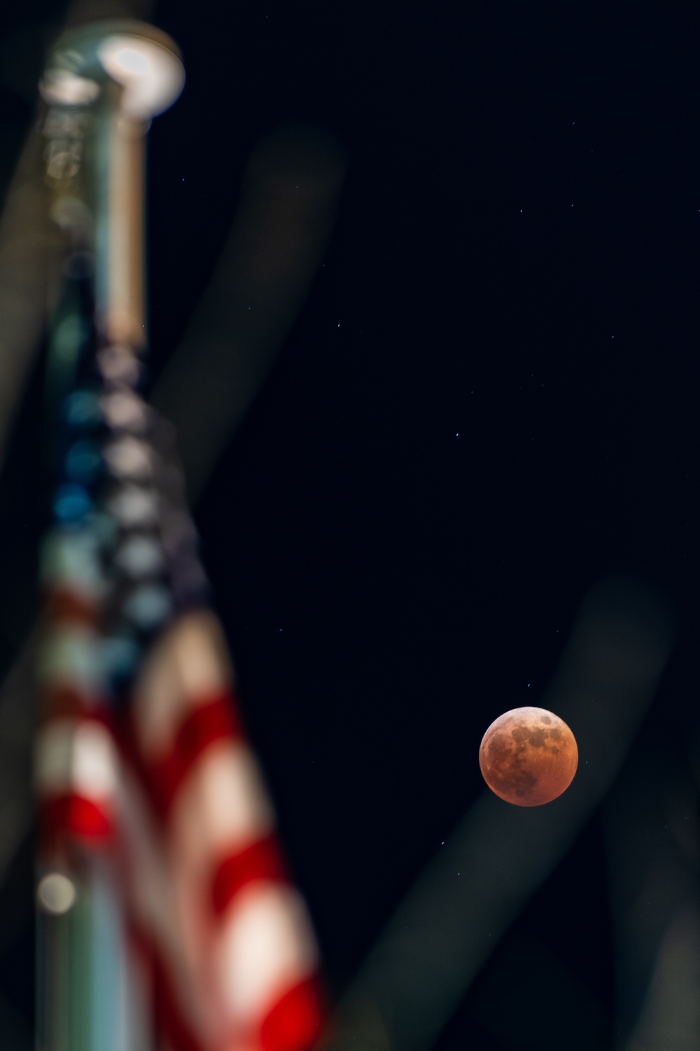 Total Lunar Eclipse Above NAF Atsugi, Japan