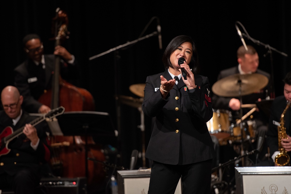 The U.S. Navy Commodores perform at San Marcos High School Performing Arts Center.