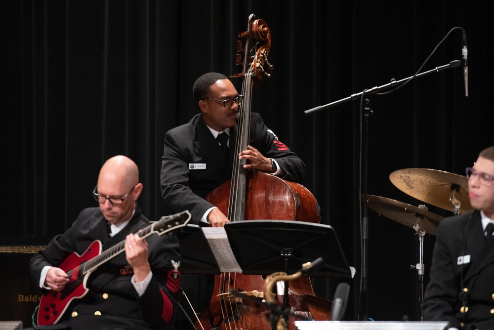 The U.S. Navy Commodores perform at San Marcos High School Performing Arts Center.