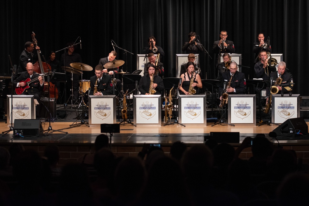 The U.S. Navy Commodores perform at San Marcos High School Performing Arts Center.