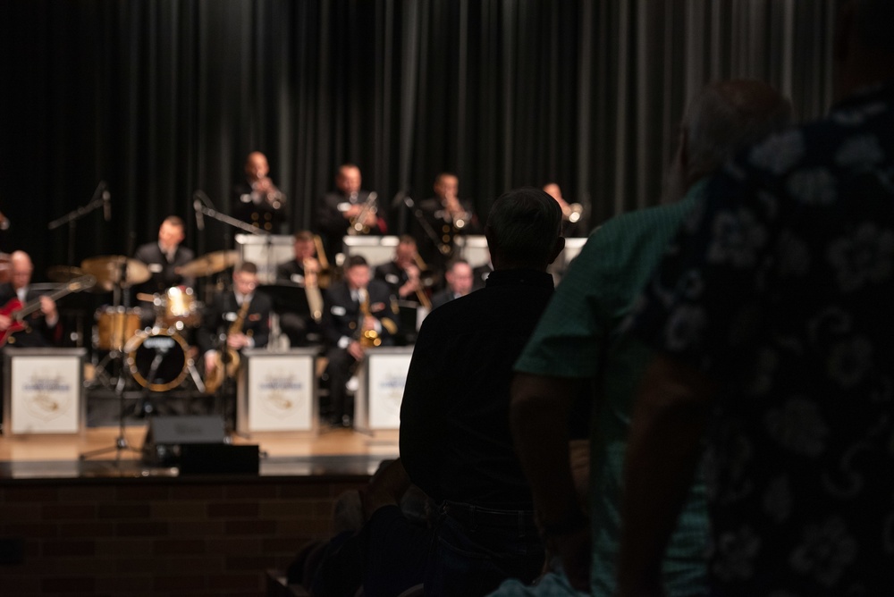 The U.S. Navy Commodores perform at San Marcos High School Performing Arts Center.